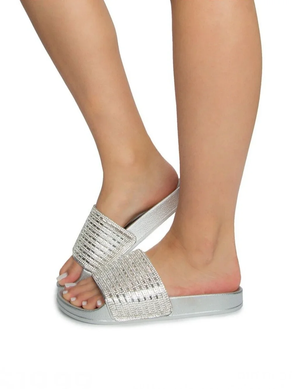 Rhinestone Slide Sandals